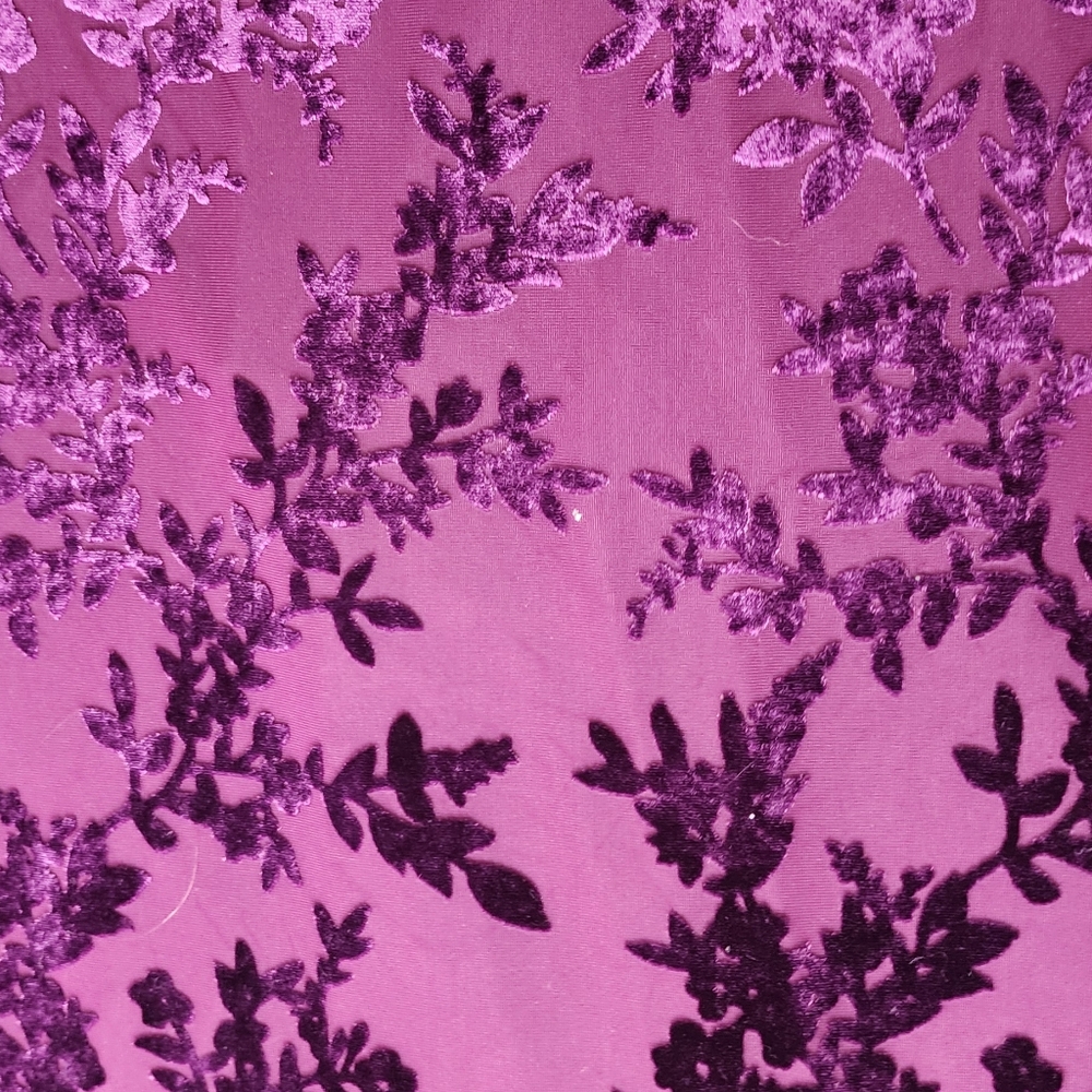 Calvin Klein Dress Velvet Burnout Sheath Purple Size 4 - Picture 9 of 13